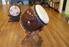 taiko drums in dance studio